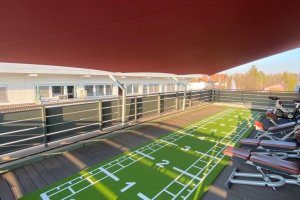 Saisonsegel für Outdoorbereich eines Fitnessstudios, Raubling, 