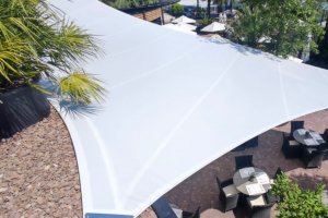 Detailansicht Saisonsegel über Hotelterrasse ca. 130m2, Hotel Seeleiten, Kaltern, 2022