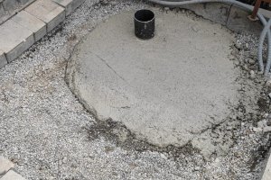 Detailansicht Bodenhülse für Segelfundament