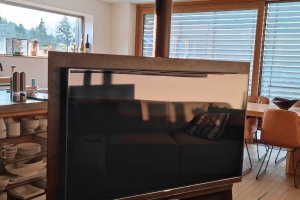 drehbarer TV-Ständer aus Stahl