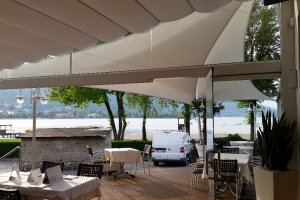 Gastrosegel,2 Dreieckssegel, Pizzeria Europa, Caldonazzo 2013 & 2015