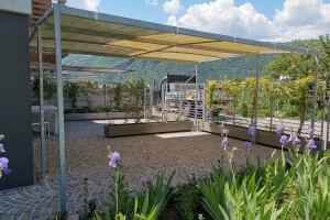 Stahlstruktur mit einer PVC Plane