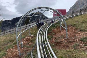 Überdachung Rodelbahn, Meran 2000, 2020